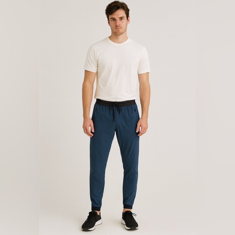 Hill City Midweight Train Pants Men’s XL Blue Tech Joggers Athletic Performance